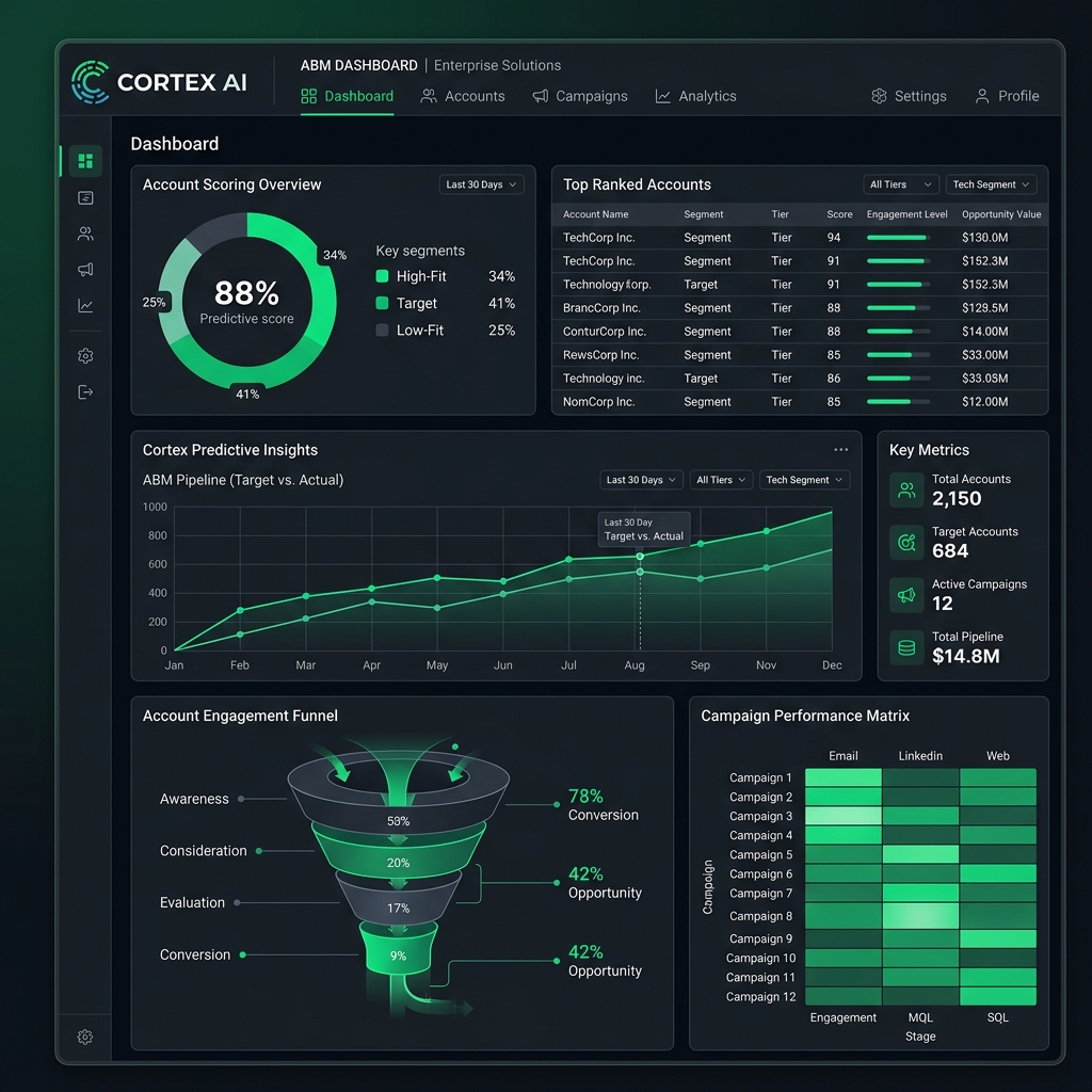 Precision ABM scoring and targeting screen